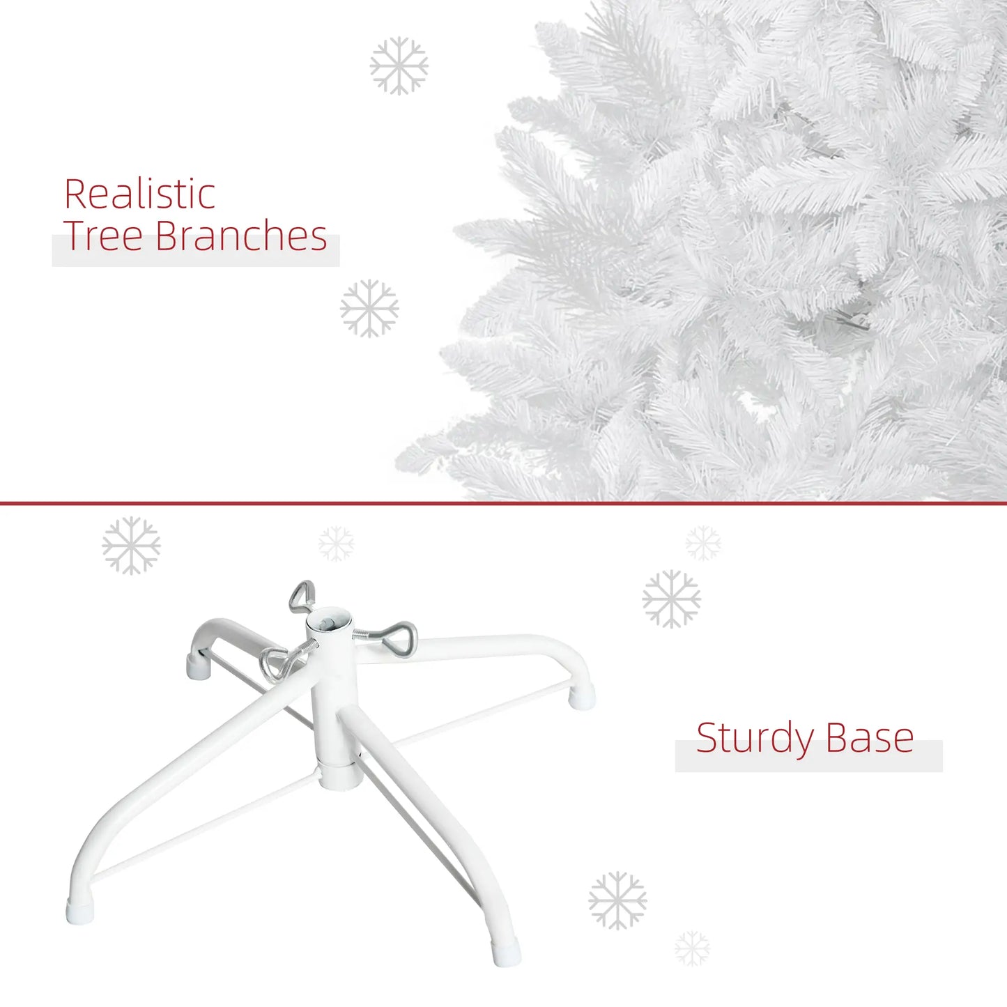 5ft Artificial Christmas Tree, Realistic Pine Branches, Auto Open, Indoor, White Artificial Christmas Trees at Gallery Canada