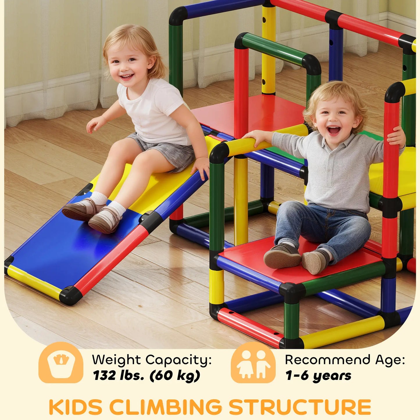 Kids Climbing Structure With Slide, Platform, Ages 1-6 Years, Mixed Colour Gym Sets & Swings at Gallery Canada