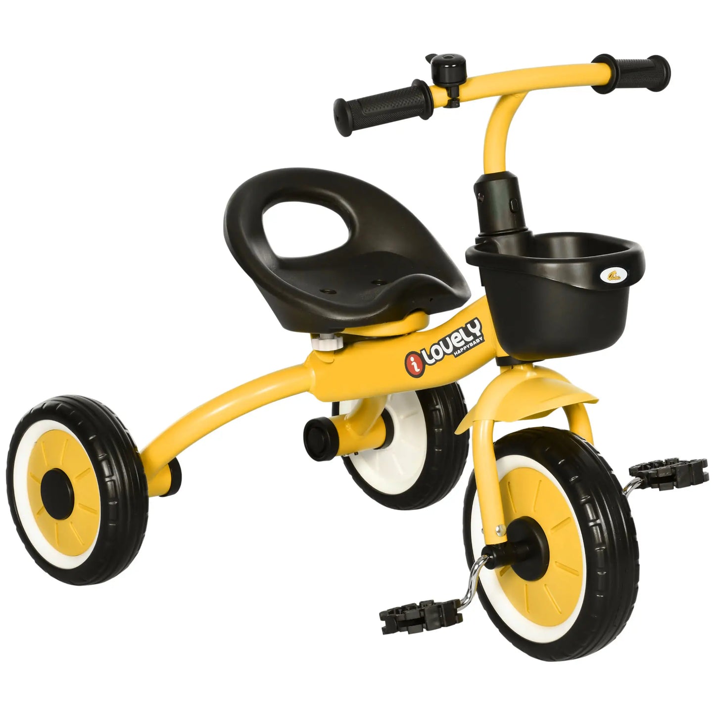 Toddler Tricycle for 2-5 Year Olds, Adjustable Seat, Basket, Bell, Yellow Tricycles for Kids at Gallery Canada