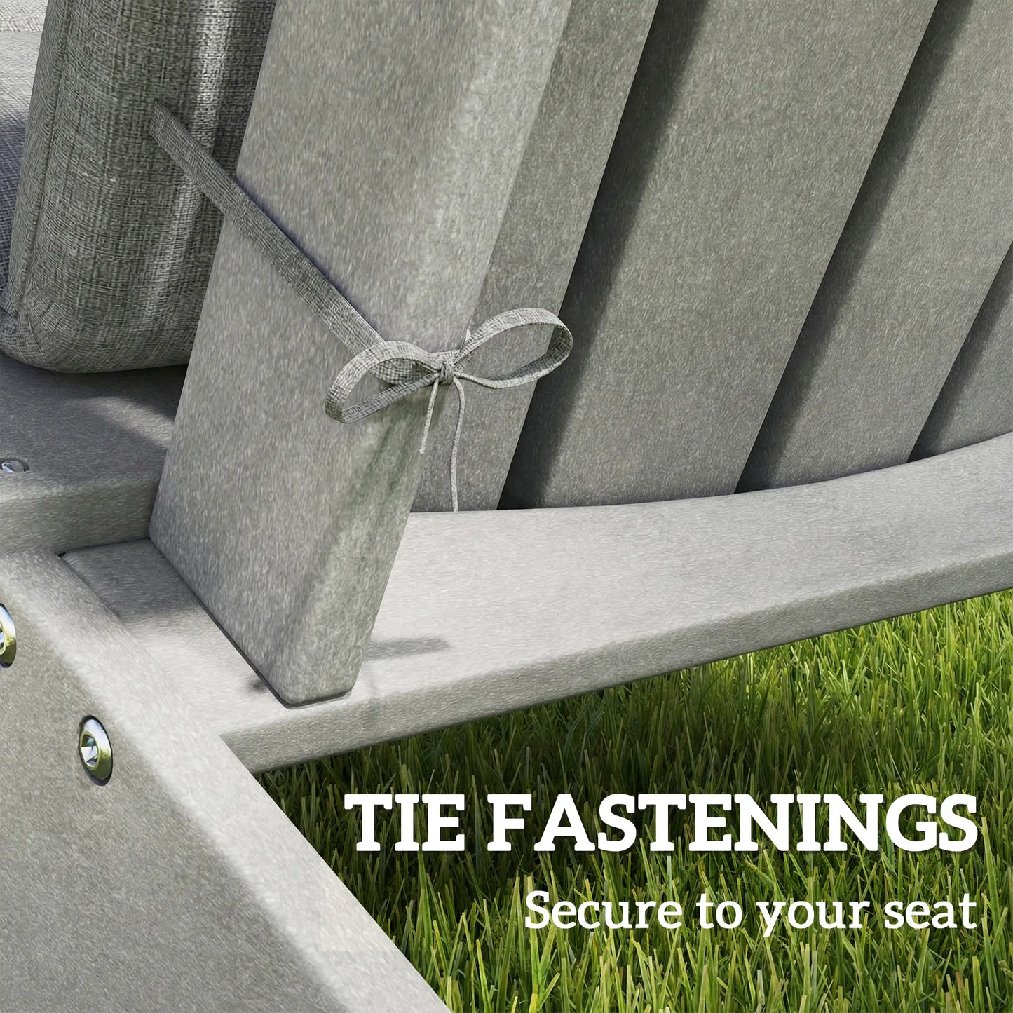 Patio Chair Cushions Set, High Back Adirondack, Dark Grey Patio Chair Cushions at Gallery Canada