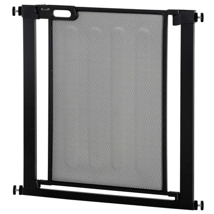 29.5"-32.3" Metal Pet Gate, Auto Closing Door, Double Locking, Black Houses, Kennels & Pens at Gallery Canada