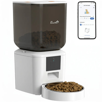Distributeur automatique de nourriture pour chat intelligent 8L, contrôle via application WiFi