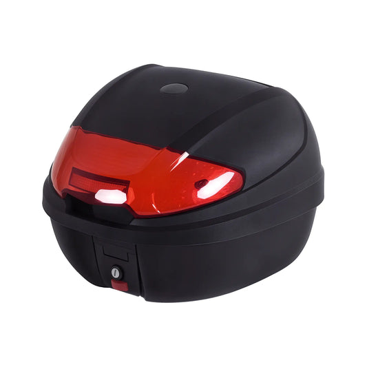 30L Motorcycle Tail Box, Top Case, Helmet Carrier, Lock Included Automotive Red and Black at Gallery Canada