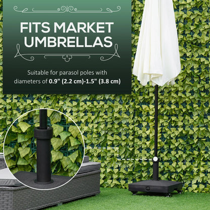 Square Parasol Base, Portable Umbrella Stand, Φ0.75'', Φ1.5'' Poles, Black Umbrella Bases at Gallery Canada