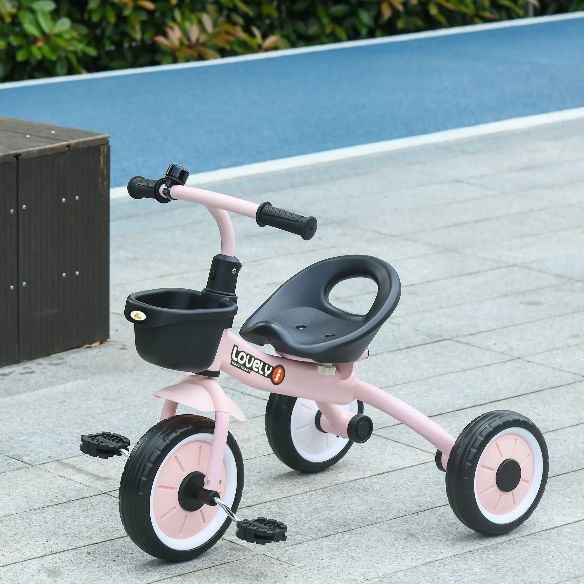 Toddler Tricycle for 2-5 Year Olds, Adjustable Seat, Basket, Bell, Pink Tricycles for Kids at Gallery Canada