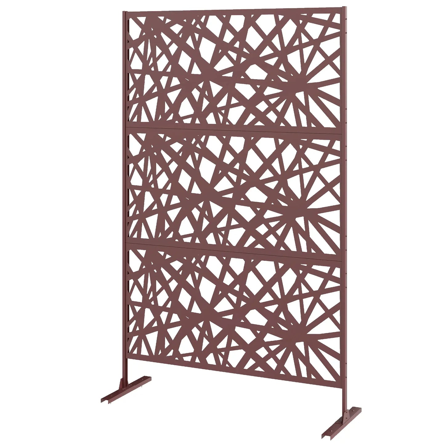 Metal Outdoor Privacy Screen, 78" x 48", Dark Brown Side Awnings Dark Brown at Gallery Canada