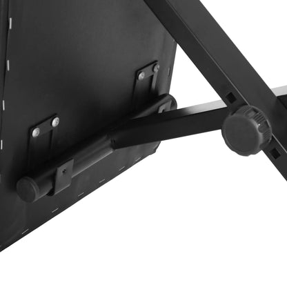 Adjustable Piano Bench, X-Style Folding Stool, Padded Seat, Black Piano Benches at Gallery Canada