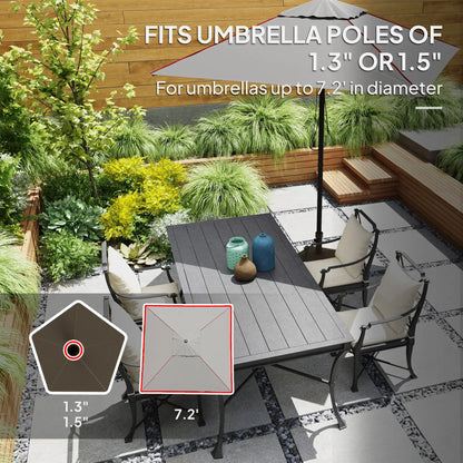 Heavy Duty Outdoor Umbrella Stand Base, Brown Umbrella Bases at Gallery Canada