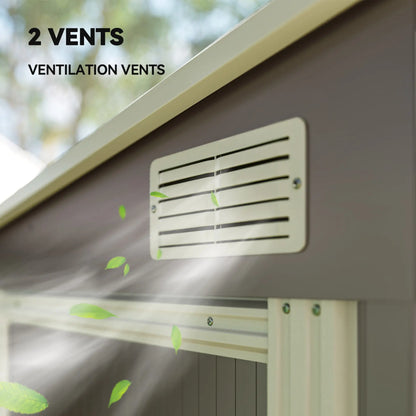 5'x7' Lean To Galvanized Metal Shed, Garden Storage, Light Grey Sheds at Gallery Canada