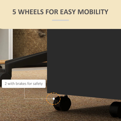 Mobile Filing Cabinet, 2 Drawers, 5 Wheels, Wood Grain, Black Office Cabinets & Cupboards at Gallery Canada