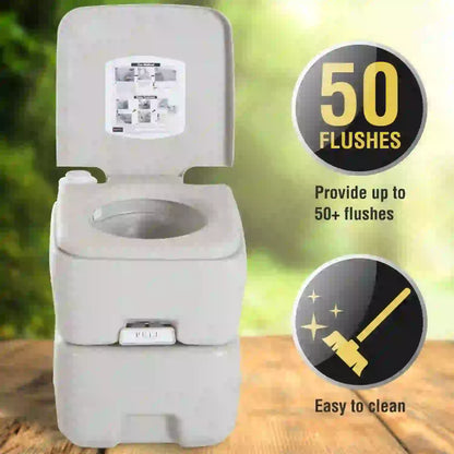 Portable Travel Toilet, Detachable Flushable Tank, 5.3 Gallon (20L) Camping Toilets at Gallery Canada