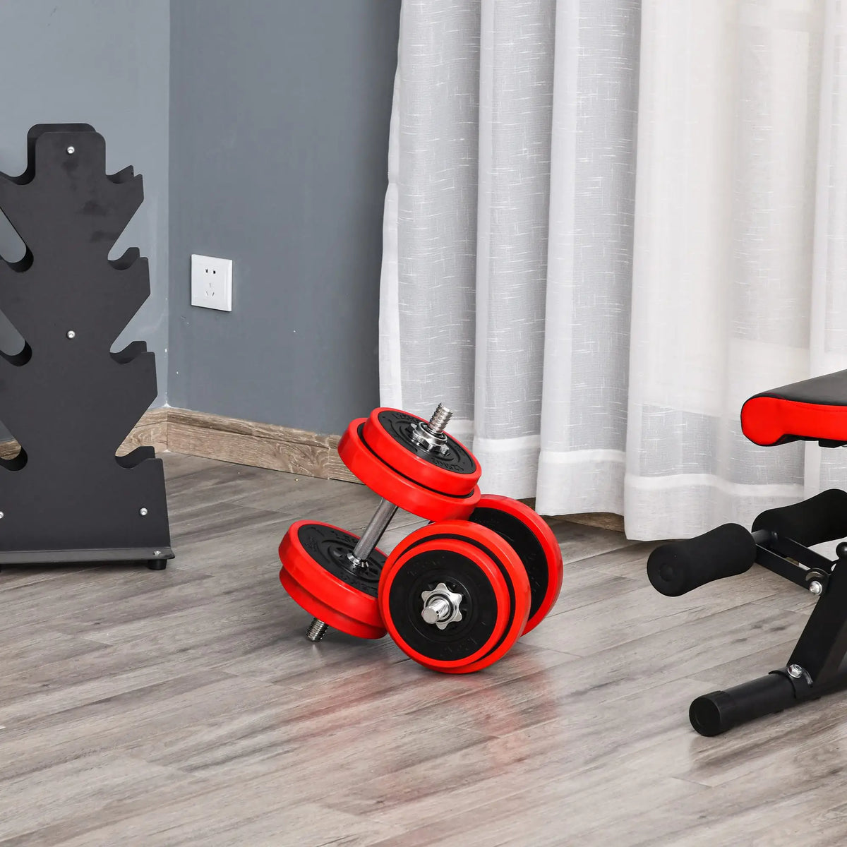 44lbs 2-In-1 Dumbbell, Barbell Adjustable Set, Strength Exercise Dumbbells & Barbells at Gallery Canada