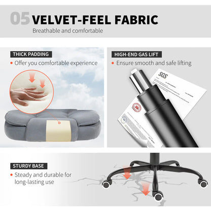 7 Point Vibrating Massage Chair, Reclining Office Chair, Adjustable Height, Grey Massage Chairs at Gallery Canada