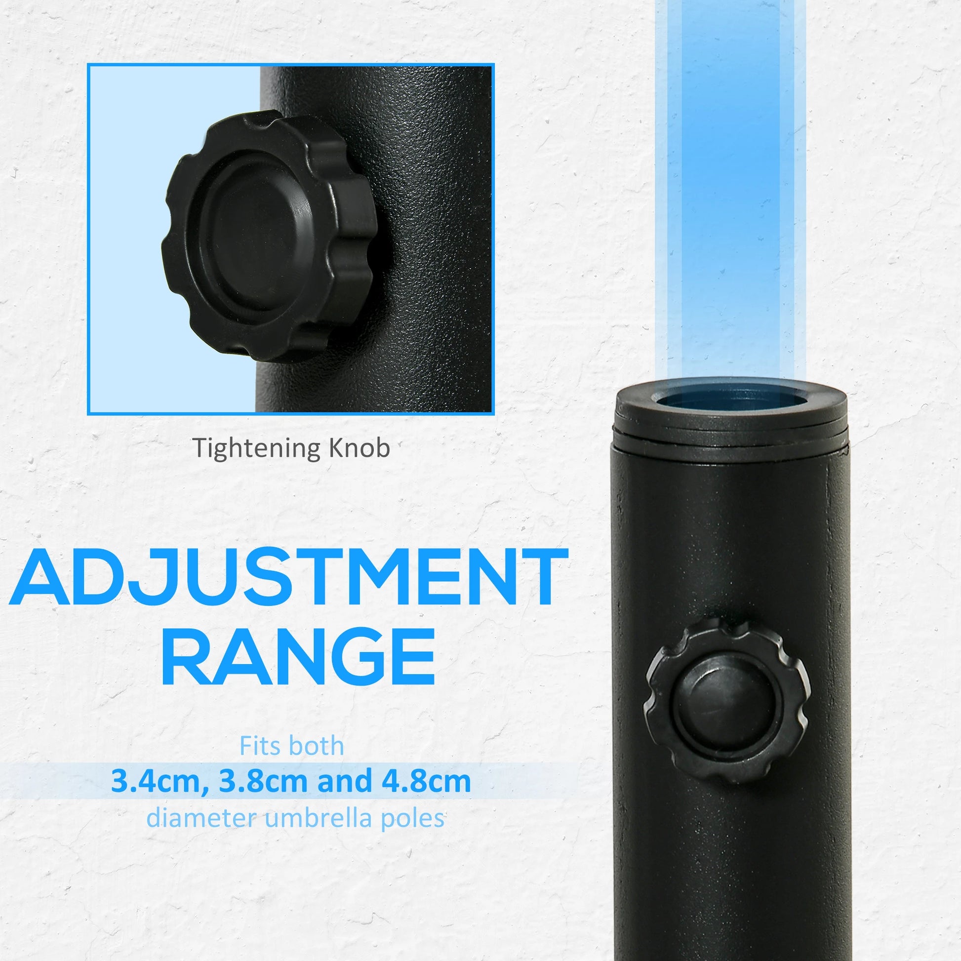 Deck Mount Umbrella Holder, Outdoor Base Stand, Black Umbrella Bases at Gallery Canada