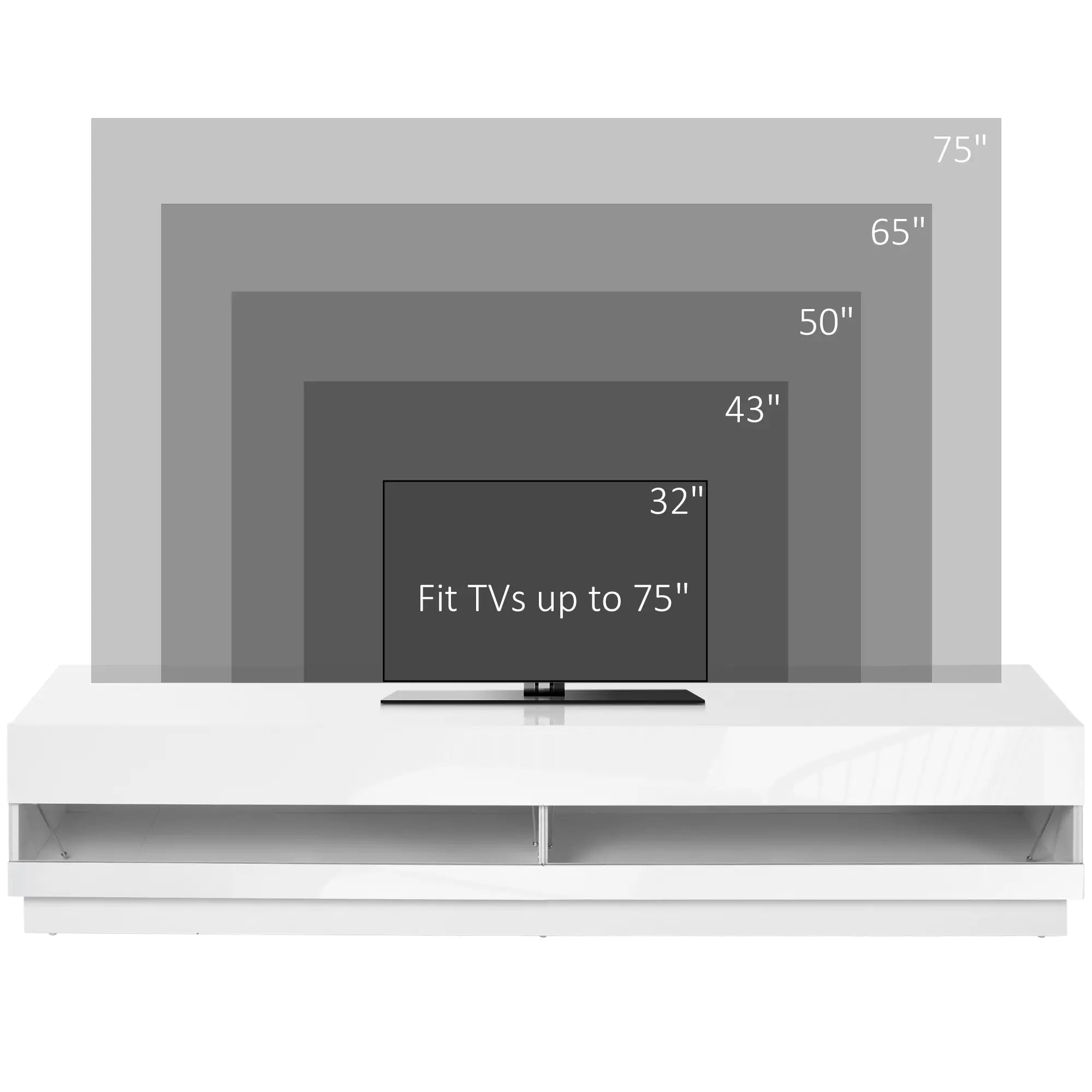 Lighted TV Stand for 75