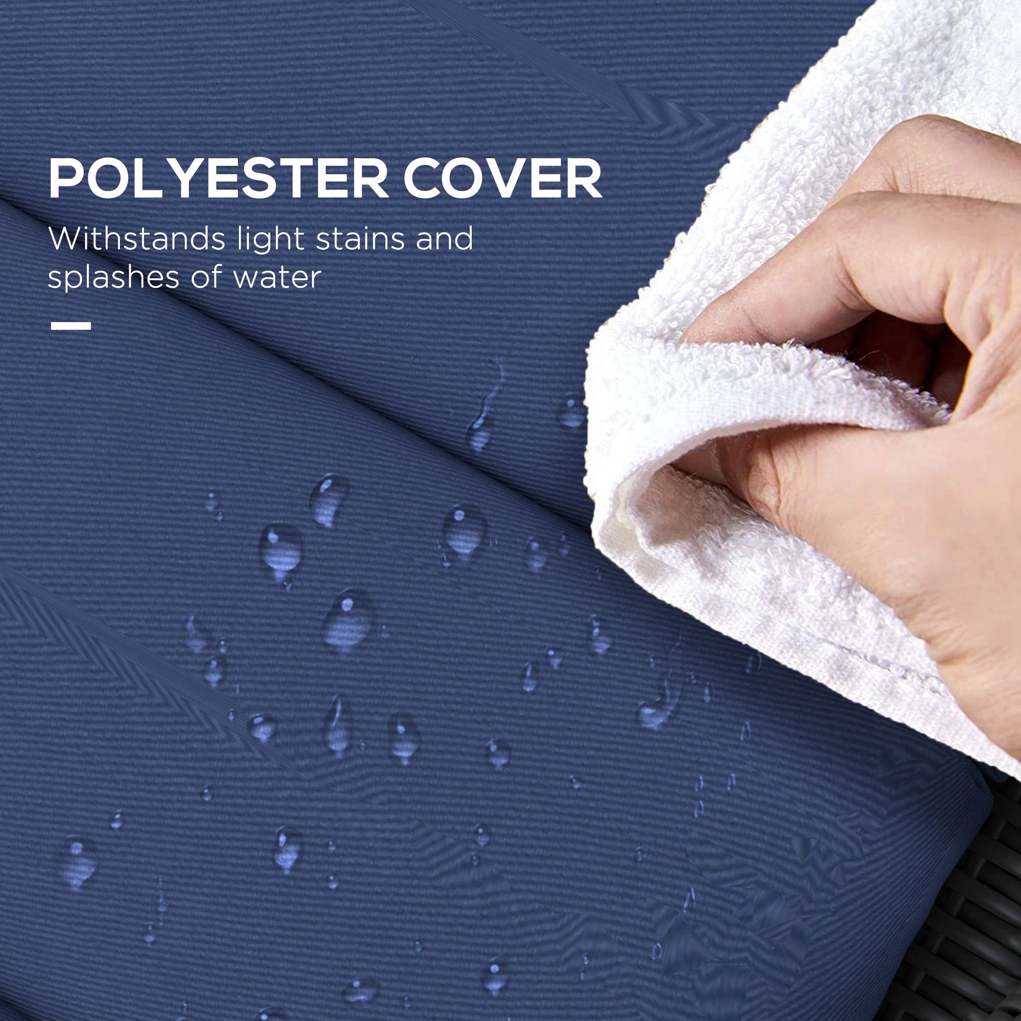 Patio Chaise Lounge Chair Cushions, Set of 2, Dark Blue Patio Chair Cushions at Gallery Canada