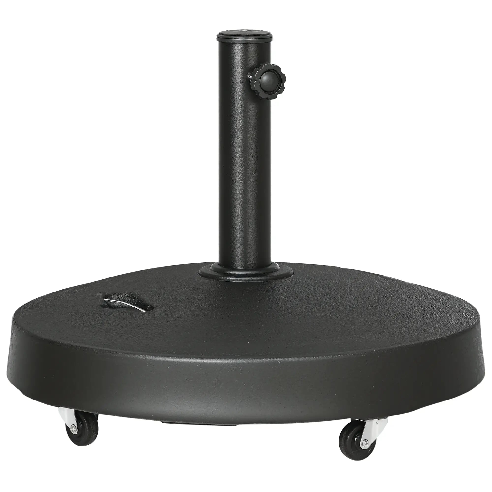 Heavy Duty Patio Umbrella Stand with Wheels, 51lb, Black Umbrella Bases at Gallery Canada