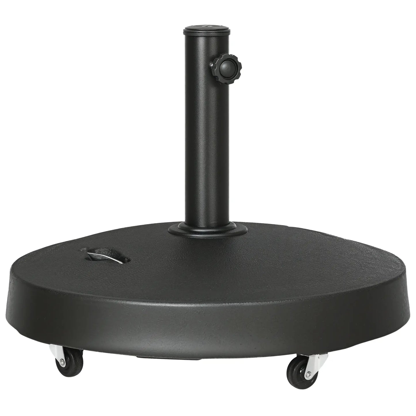 Heavy Duty Patio Umbrella Stand with Wheels, 51lb, Black Umbrella Bases at Gallery Canada