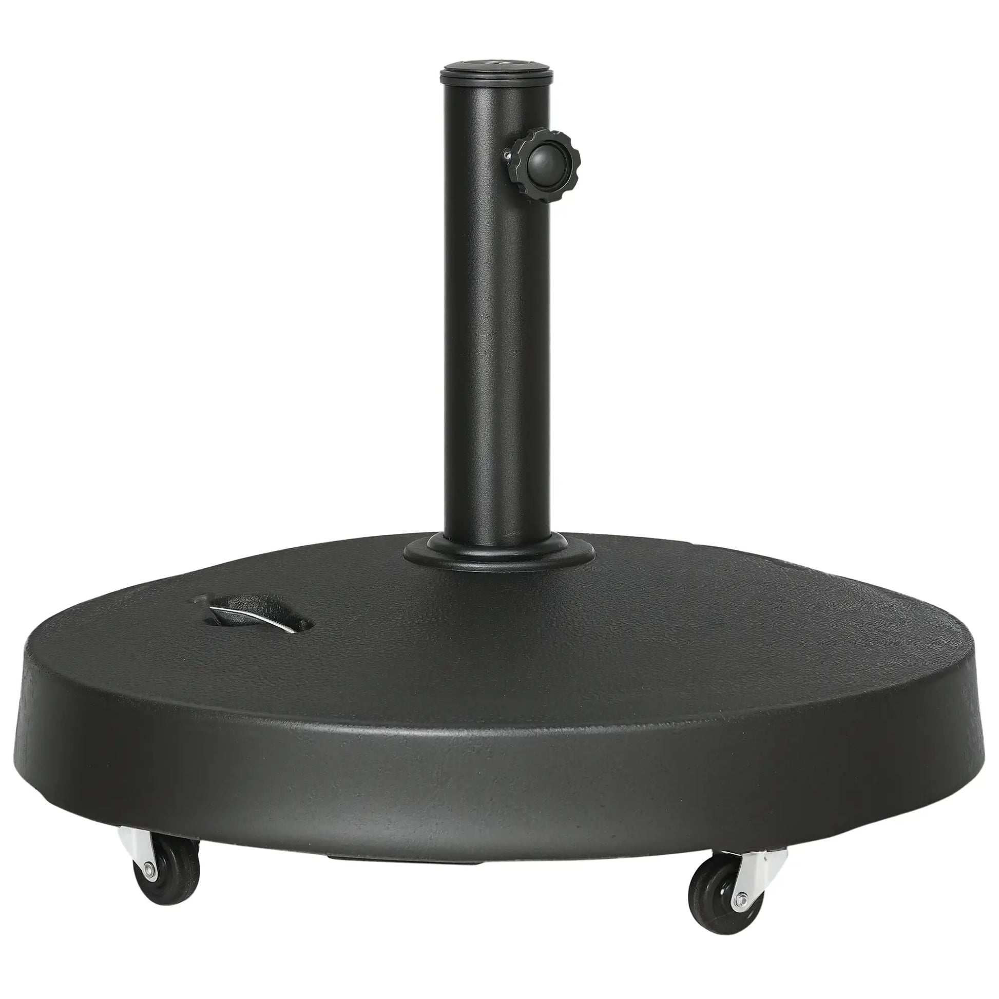 Heavy Duty Patio Umbrella Stand with Wheels, 51lb, Black Umbrella Bases at Gallery Canada
