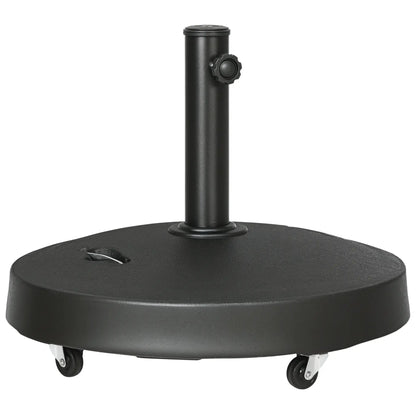 Heavy Duty Patio Umbrella Stand with Wheels, 51lb, Black Umbrella Bases at Gallery Canada