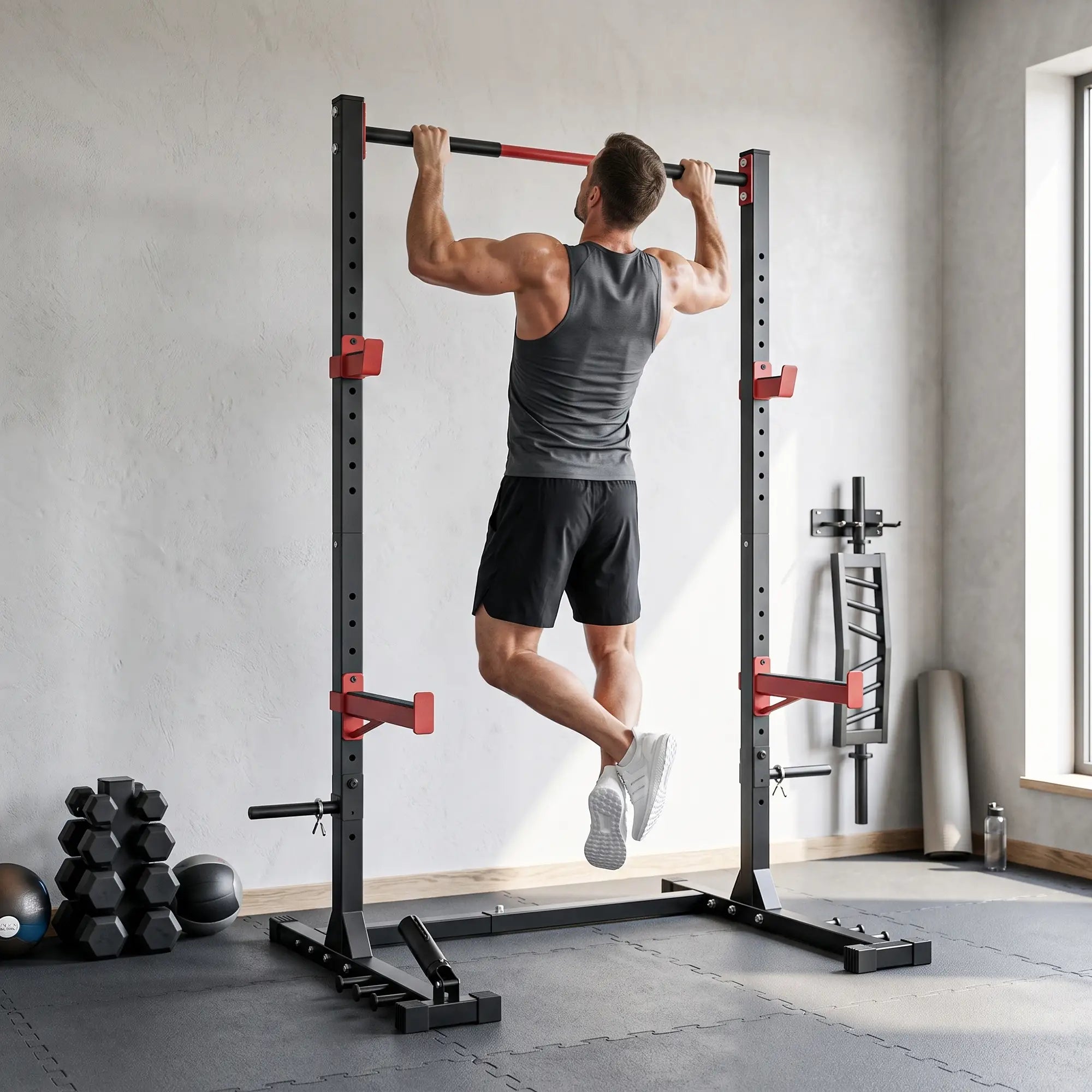 Power Cage Squat Rack, 1100 lb Capacity, Adjustable Power Towers at Gallery Canada