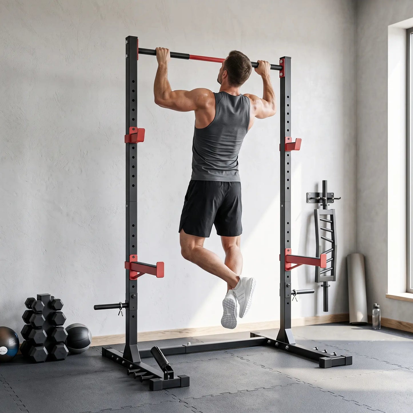 Power Cage Squat Rack, 1100 lb Capacity, Adjustable Power Towers at Gallery Canada