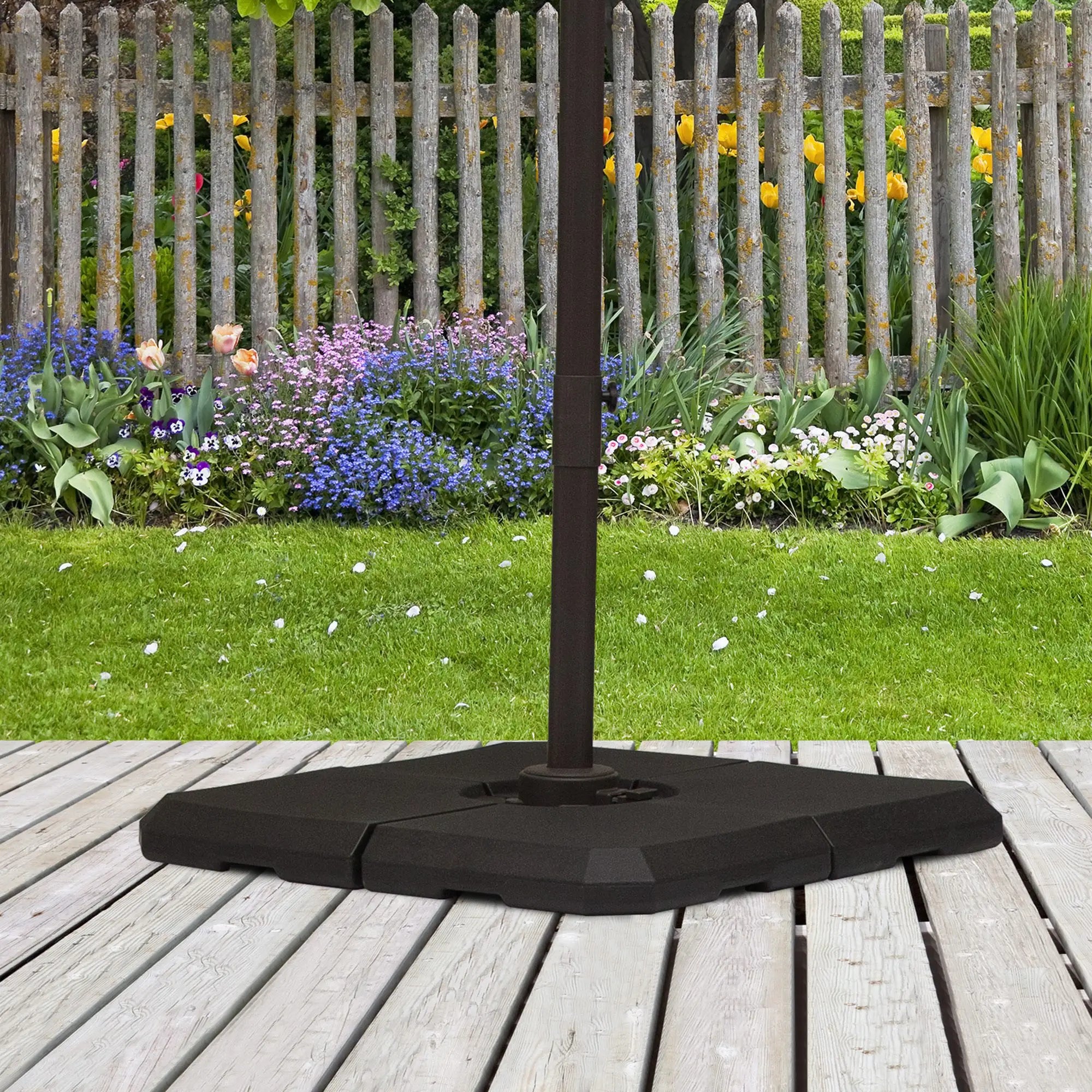 4Pcs Cantilever Umbrella Stand, Fill w/ Sand or Water, Black Umbrella Bases at Gallery Canada
