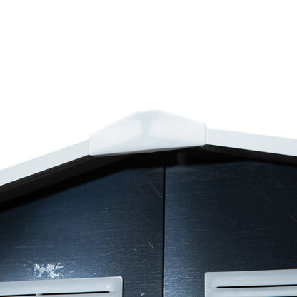 9.1'x6.4'x6.3' Garden Storage Shed, Foundation Kit, Metal Tool House, Double Doors, Dark Grey Sheds at Gallery Canada