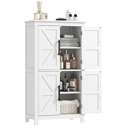 Farmhouse Bathroom Storage Cabinet, Adjustable Shelf, White Bathroom Cabinets at Gallery Canada