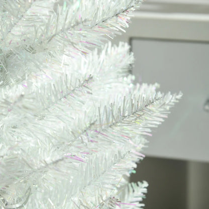 6' Pencil Artificial Christmas Tree, Colourful LED Lights, White Pencil Christmas Trees at Gallery Canada