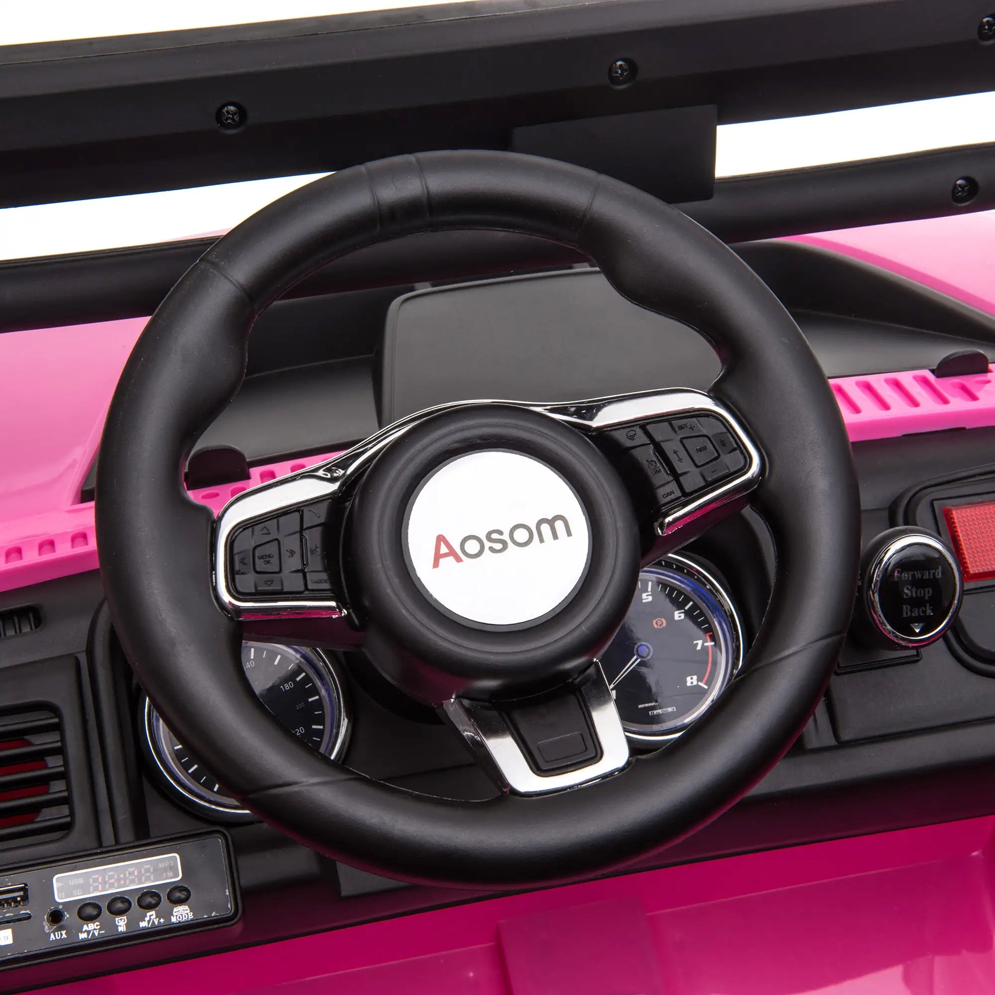 2-Seater Kids Police Car, 12V 7AH Remote Control, Pink Electric Toy Cars at Gallery Canada