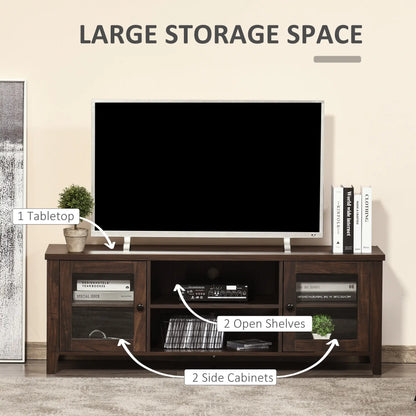 Fireplace TV Stand for TVs up to 60 Inches, Wood Cabinet with Storage TV Stands at Gallery Canada