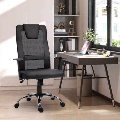 Ergonomic Office Chair, Thick Padded Headrest, Mesh Desk Chair, Tilt Function, Armrest, Black Task Chairs at Gallery Canada