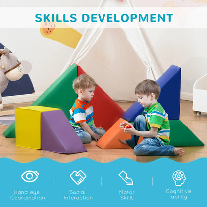 7 Piece Soft Play Foam Climbing Blocks, Toddlers 1-3 Years Baby Gym & Playmats at Gallery Canada