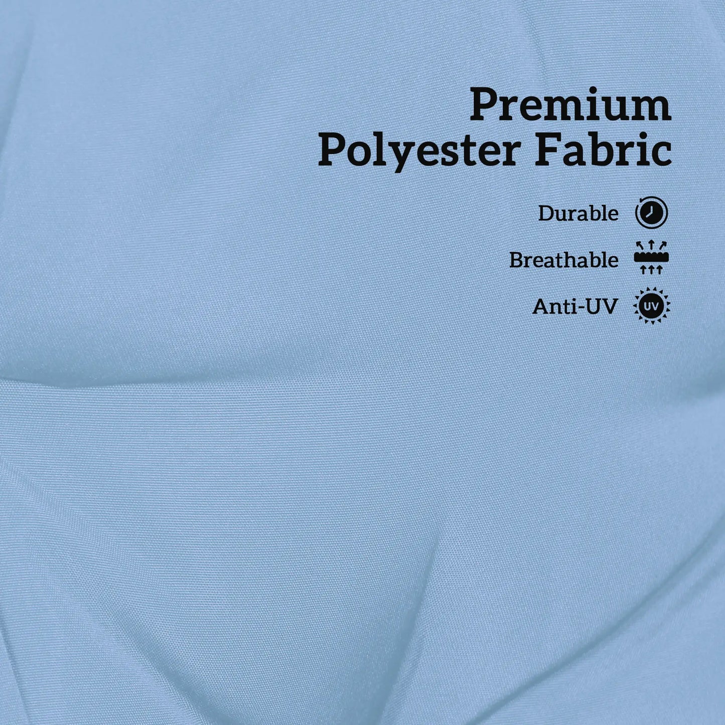 2 Seater Garden Bench Cushion, Thick Outdoor Non-Slip, 47" x 43" x 5", Light Blue Patio Chair Cushions at Gallery Canada