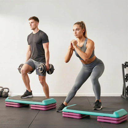 3.9"/5.9"/7.9" Aerobic Stepper, Non-Slip Top, Indoor Outdoor, Multicolour Aerobic Equipment at Gallery Canada