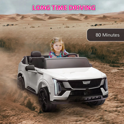 2-Seater Ride on Truck, 12V Kids Electric Car, Spring Suspension, White Electric Toy Cars at Gallery Canada