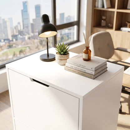 Mobile File Cabinet, 5 Drawers, White