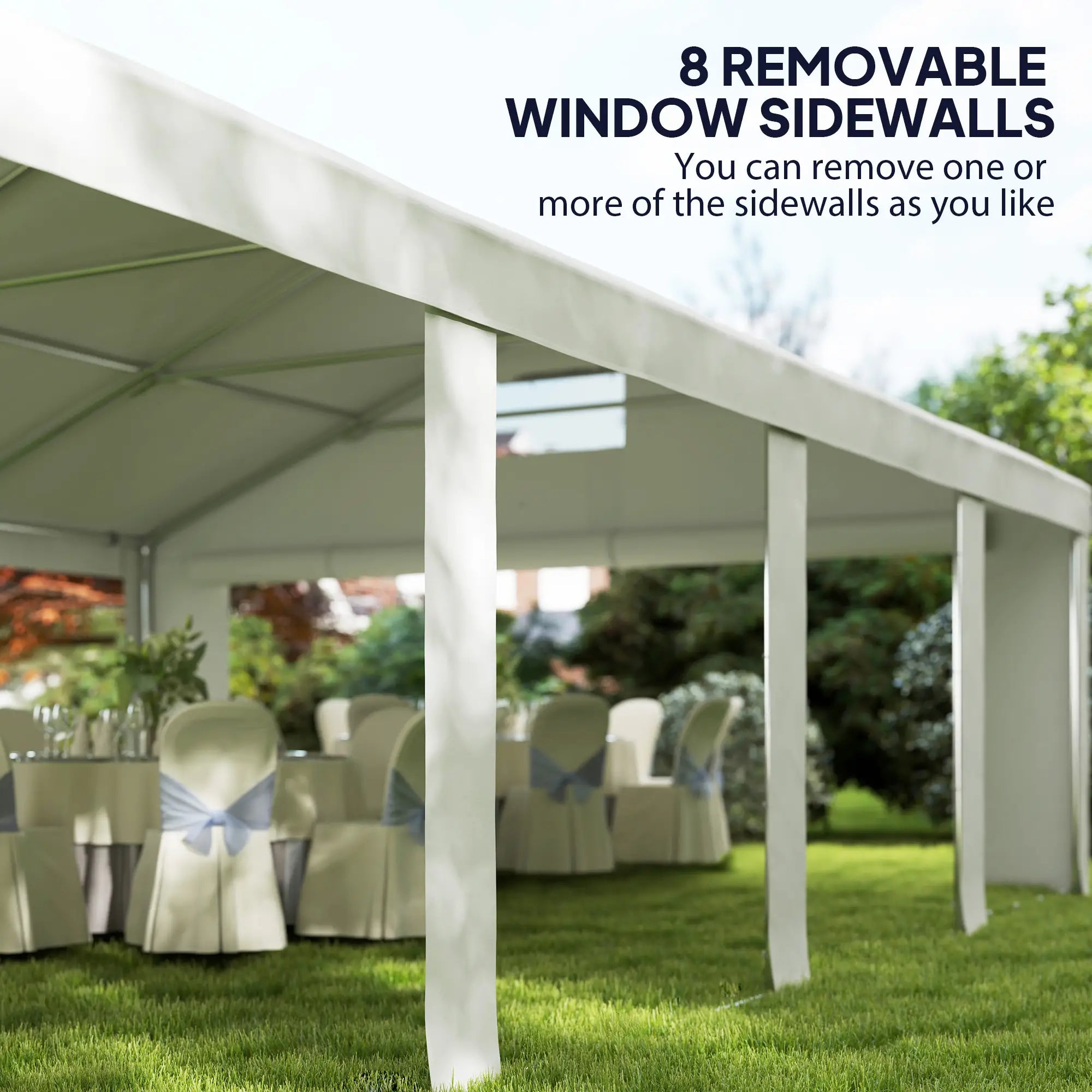 19.6' x 26' Heavy Duty Party Tent, Outdoor Canopy with Removable Sidewalls Canopy Tents at Gallery Canada