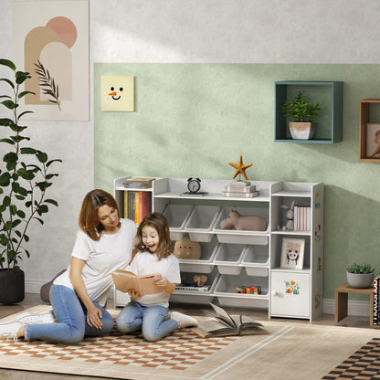 Kids Toy Organizer With 8 Removable Bins, Bookshelf, White Bookshelves & Bookcases at Gallery Canada