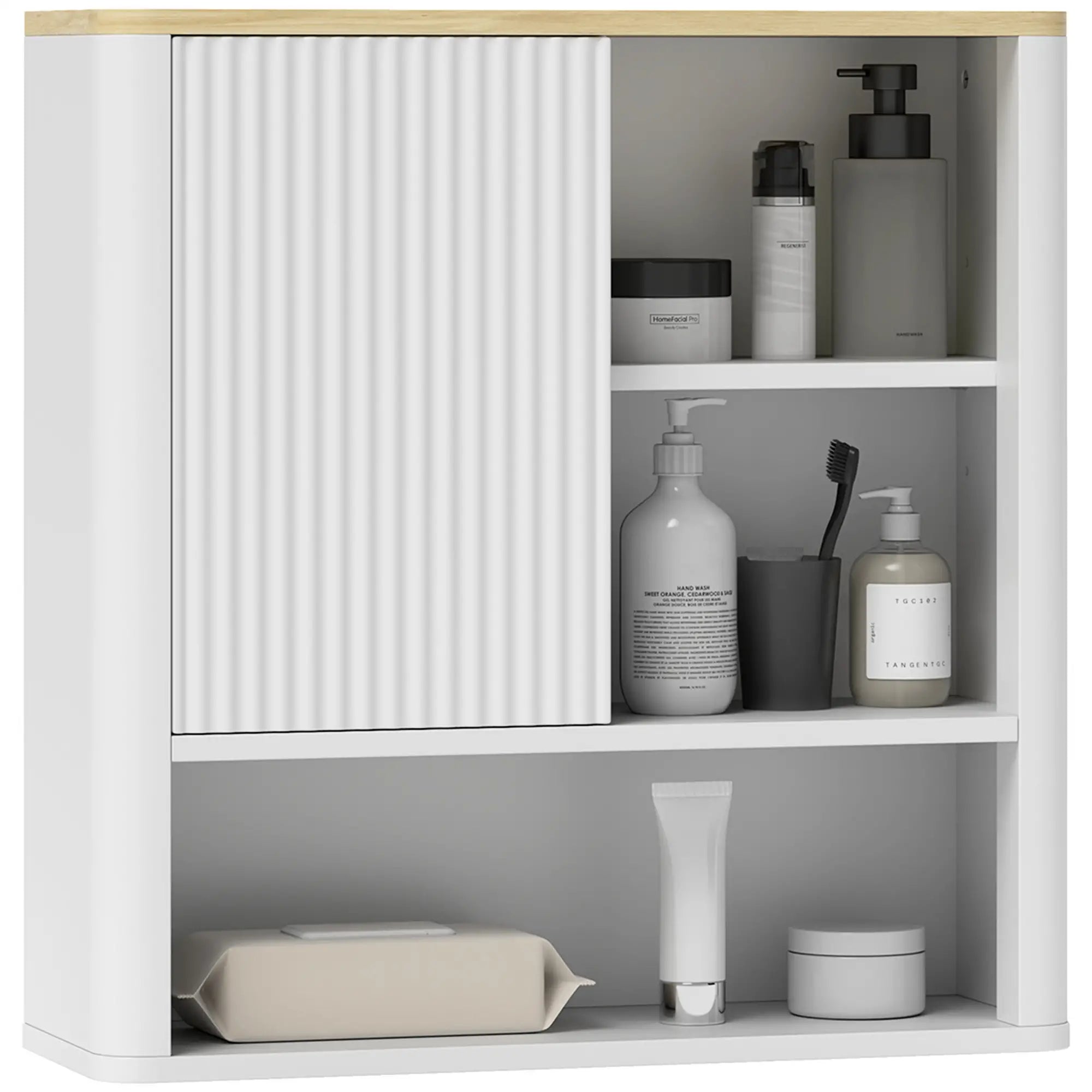 Bathroom Wall Cabinet, Medicine Cabinet with Adjustable Shelves, White Bathroom Cabinets at Gallery Canada
