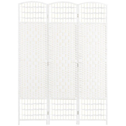 3 Panel Folding Room Divider, Portable Privacy Screen, White Room Dividers White at Gallery Canada