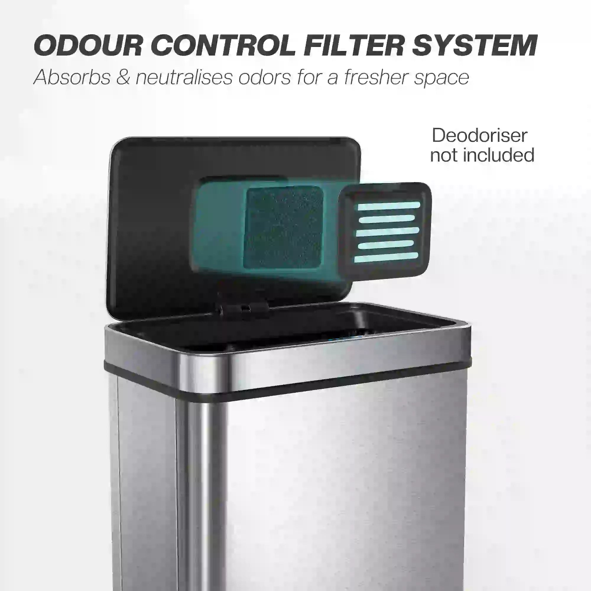 15.9 Gallon Sensor Can, Automatic Garbage Can, Stainless Steel, Silver Household Supplies at Gallery Canada