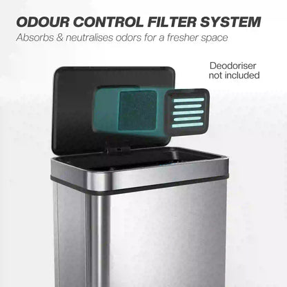 15.9 Gallon Sensor Can, Automatic Garbage Can, Stainless Steel, Silver Household Supplies at Gallery Canada