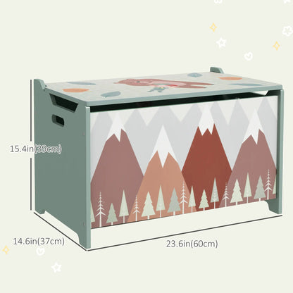Toy Box with Lid, Storage Organizer, Safety Hinge, Green Baby & Kids Storage at Gallery Canada
