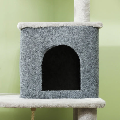 52 Inch Cat Tree, Scratching Posts, Bed, Condo, Grooming Brush Cat Trees at Gallery Canada