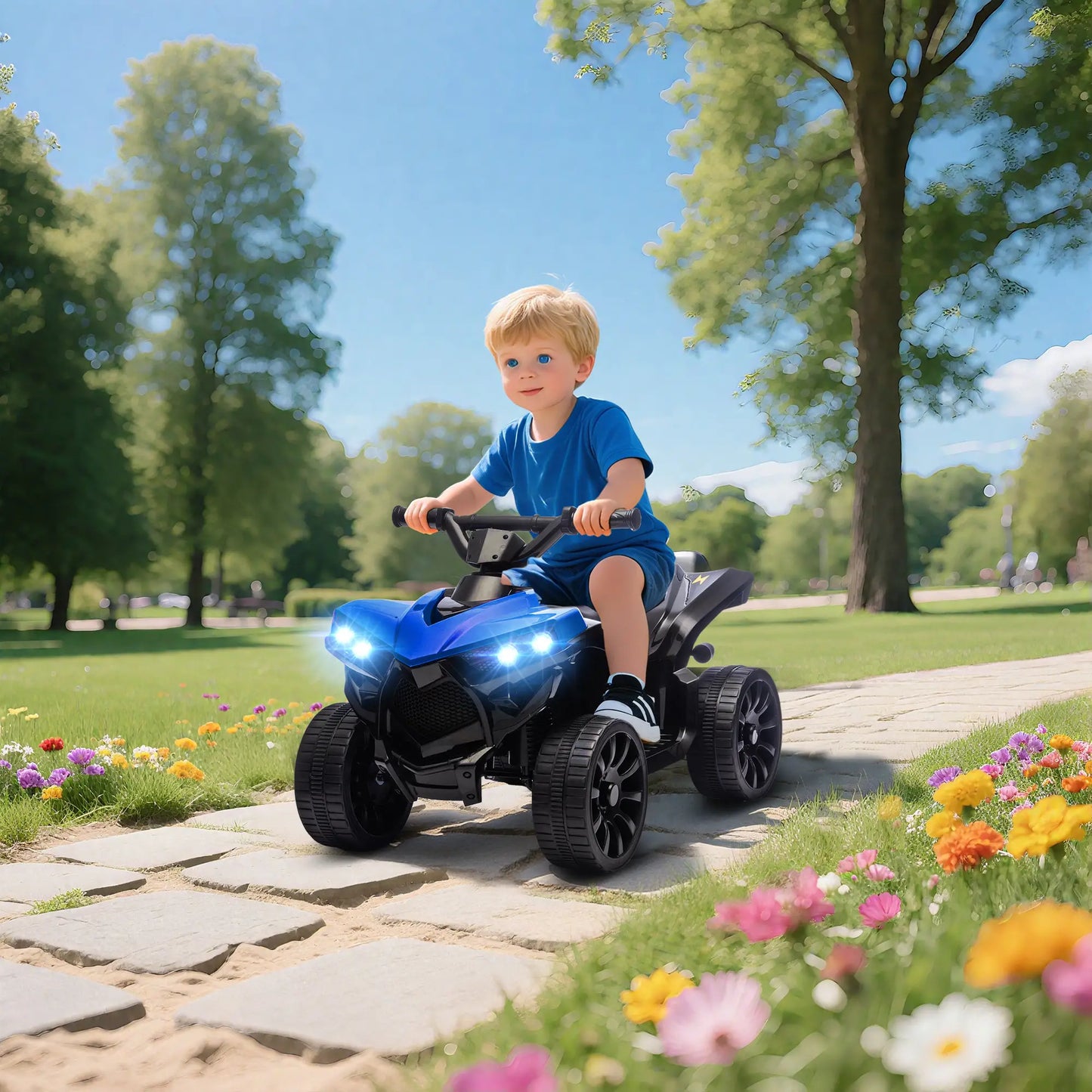 6V Kids ATV Electric Ride On Car, Ages 37-72 Months, Blue Electric Ride-On Toys at Gallery Canada