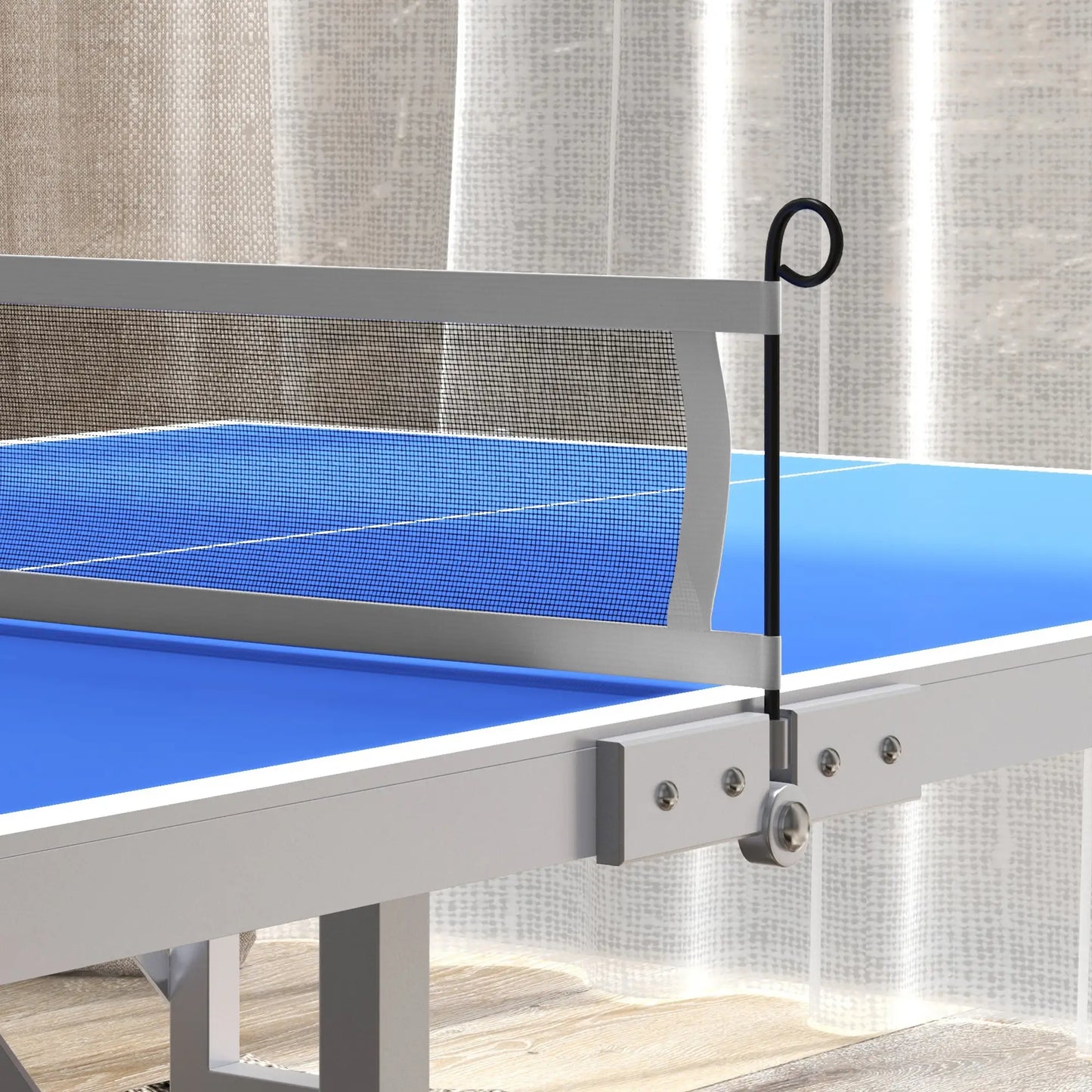 Portable Ping Pong Table Set, Table Tennis w/ Net, 2 Paddles, 3 Balls, Blue Game Tables at Gallery Canada