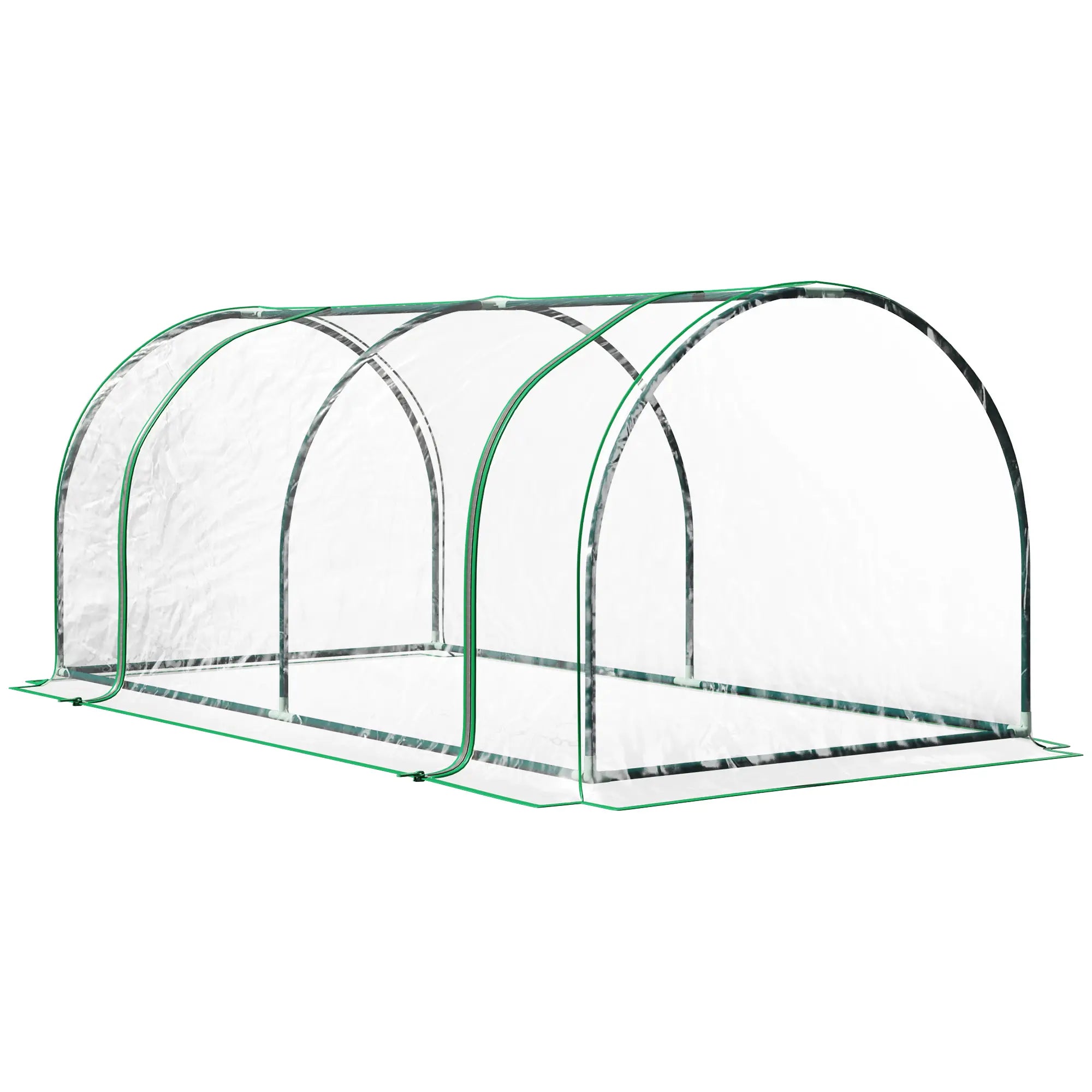 6' x 3' x 2.6' Mini Greenhouse, Portable, Zippered Doors, Clear Mini Greenhouses Dark Green and Transparent at Gallery Canada