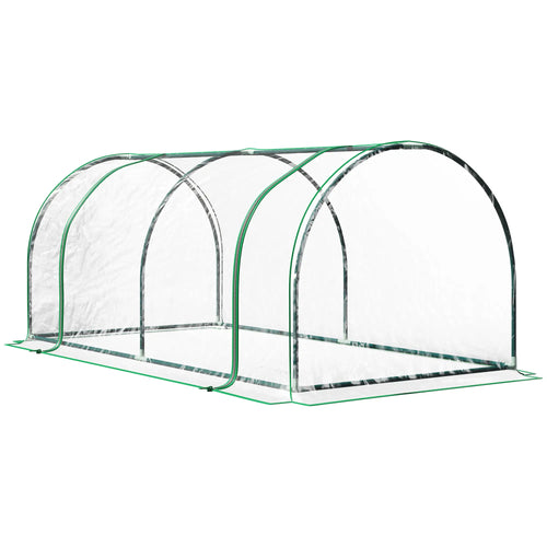 6' x 3' x 2.6' Mini Greenhouse, Portable, Zippered Doors, Clear